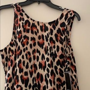Sleeveless cheetah print dress